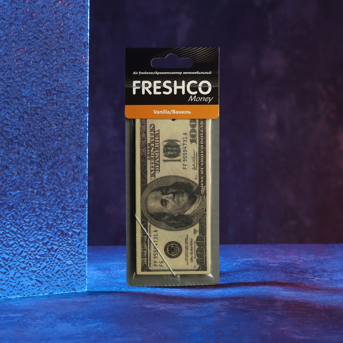 Ароматизатор подвесной картонный Ароматизатор подвесной картонный "100$", ваниль