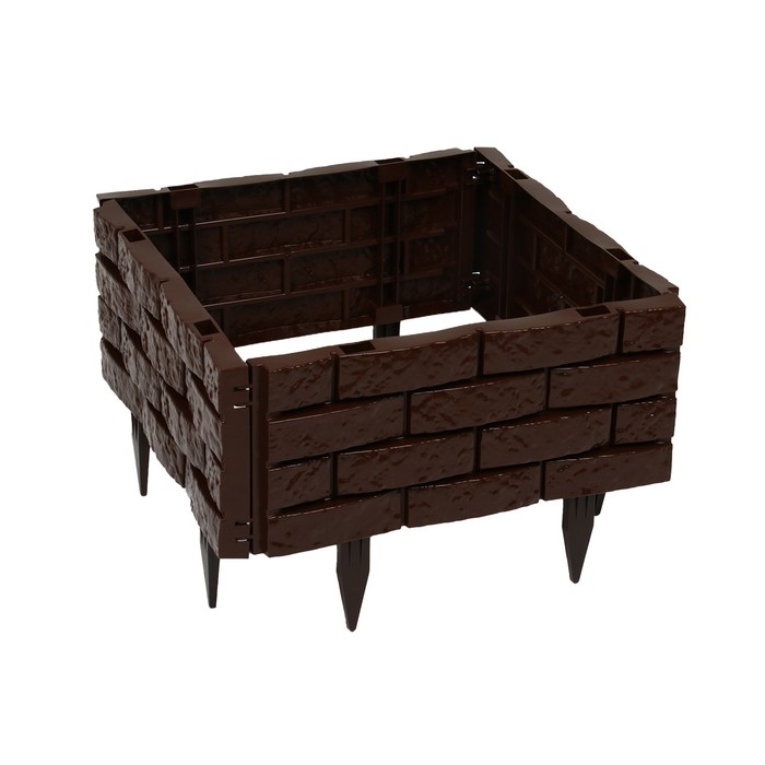 Грядка пластиковая, 4 секции, 45 × 45 × 20 см, шоколад Грядка пластиковая, 4 секции, 45 × 45 × 20 см, шоколад