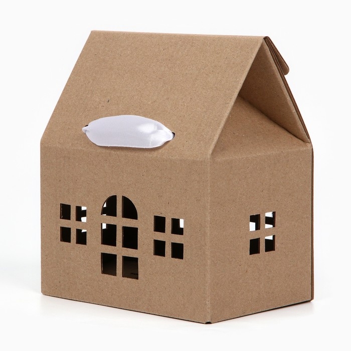 Коробка складная &laquo;Домик, бурый &raquo;, 15 х 18 х 10 см