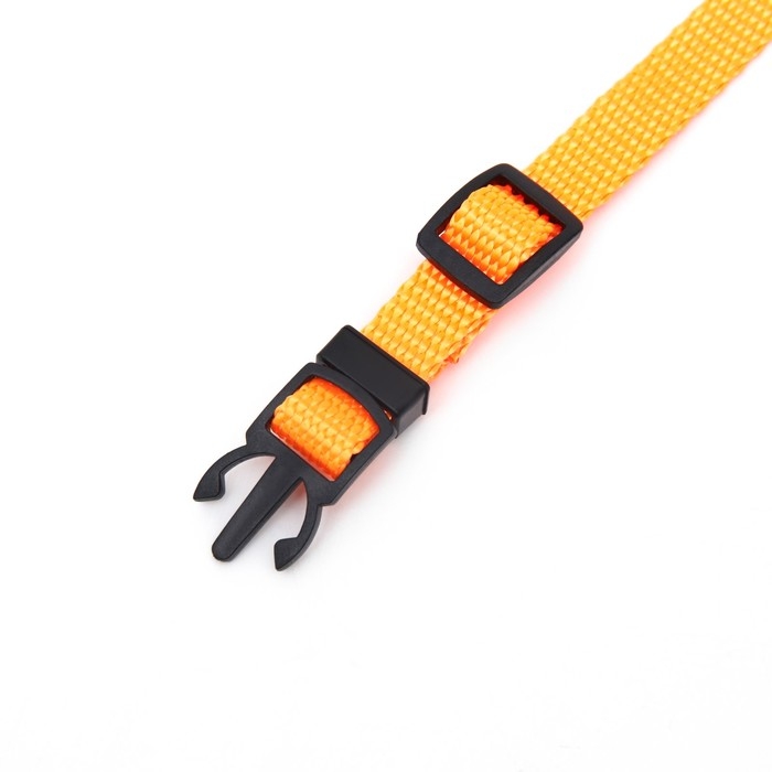 Ошейник кошачий Ошейник кошачий "Бантик" со стразами, 30 х 1 см, оранжевый