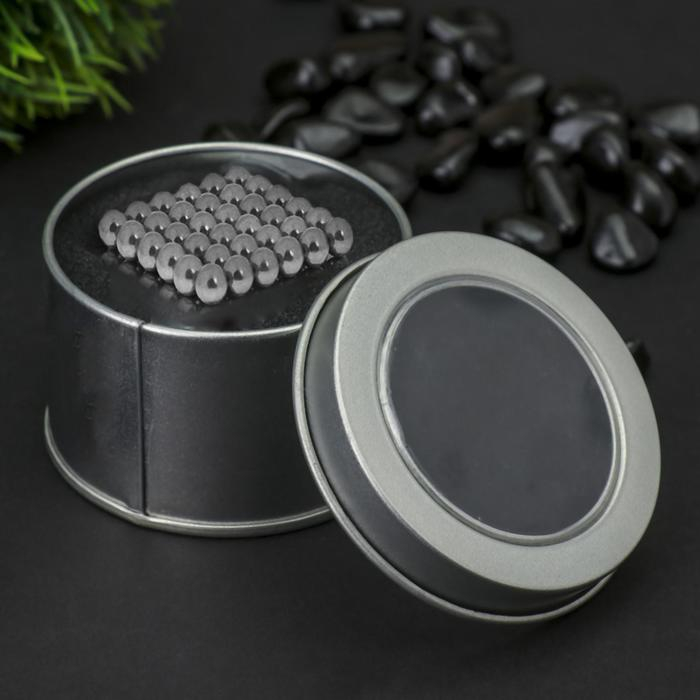 Антистресс магнит Антистресс магнит "Неокуб" 216 шариков d=0,5 см (черн серебро)