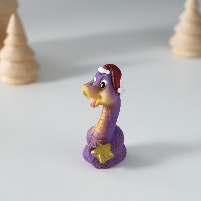 Сувенир полистоун Сувенир полистоун "Фиолетовая змейка" МИКС 4х3х5 см