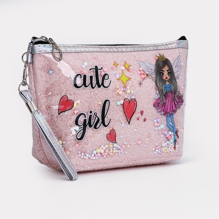 Косметичка на молнии, цвет розовый Косметичка на молнии, цвет розовый