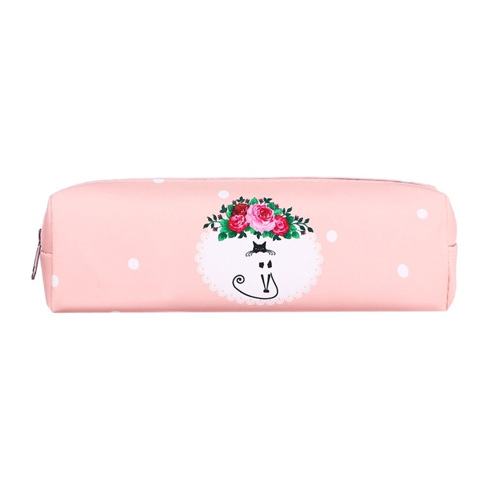 Пенал школьный «Кошечка», на молнии, МИКС Пенал школьный «Кошечка», на молнии, МИКС