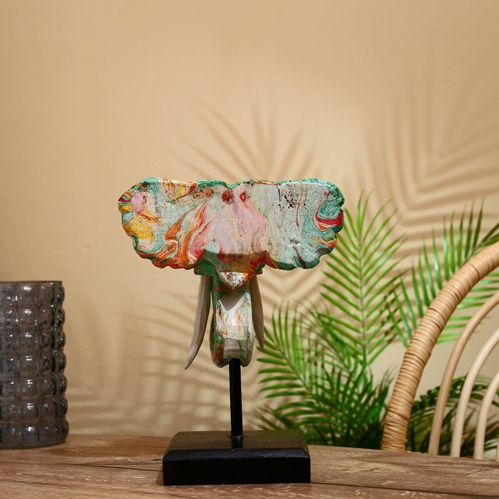 Сувенир Сувенир "Голова слона" на подставке, албезия 30 см