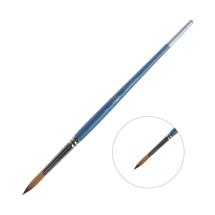 Кисть синтетика, круглая №7, Кисть синтетика, круглая №7, "Гамма"