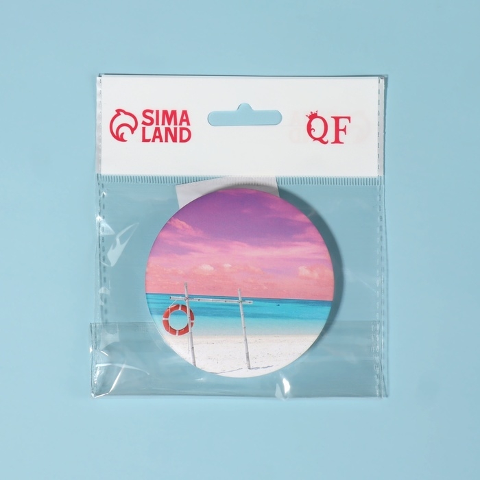 Зеркало складное «Пляж», d = 7,5 см, с увеличением, рисунок МИКС Зеркало складное «Пляж», d = 7,5 см, с увеличением, рисунок МИКС