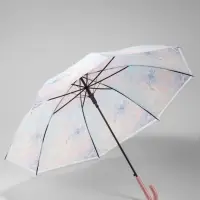 Зонт - трость полуавтоматический &laquo;Нежность&raquo;, 8 спиц, R=47/55 см, d=94 см, МИКС