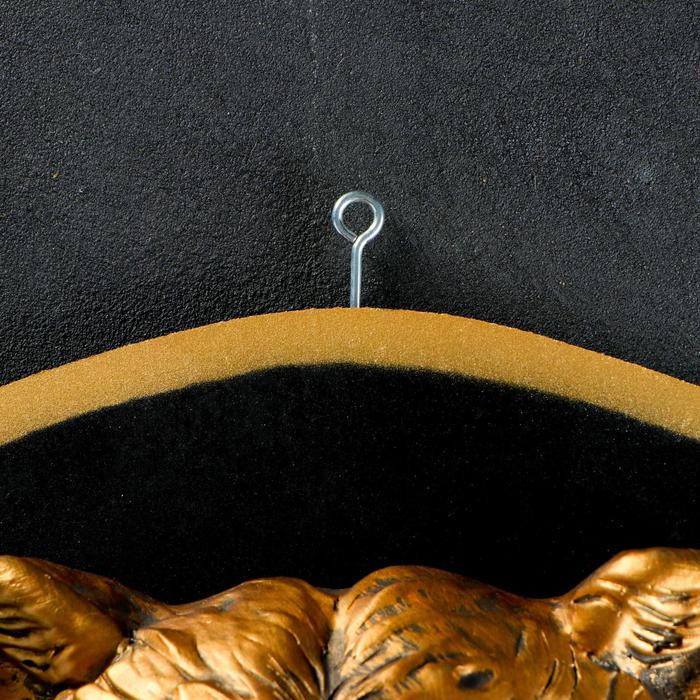 Панно Панно "Голова медведя" бронза/черный, 40см