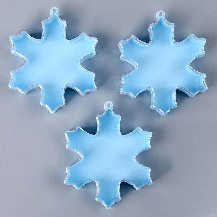 Новый год! Основа для творчества и декорирования «Снежинка», набор 3 шт., размер 1 шт. — 8 × 9 × 2,5 см Новый год! Основа для творчества и декорирования «Снежинка», набор 3 шт., размер 1 шт. — 8 × 9 × 2,5 см