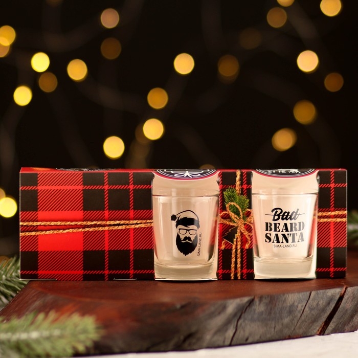 Новый год. Набор рюмок подарочный «Будь лучшим в новом году», 3 шт., 50 мл Новый год. Набор рюмок подарочный «Будь лучшим в новом году», 3 шт., 50 мл