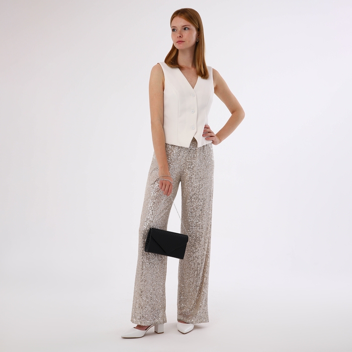 Сумка-клатч на клапане, цвет чёрный