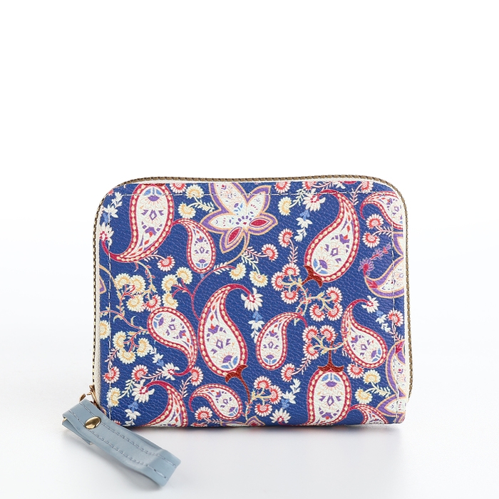 Кошелёк женский на молнии, цвет синий Кошелёк женский на молнии, цвет синий