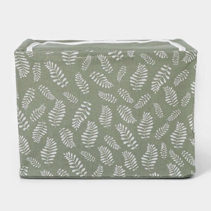 Кофр для хранения вещей Доляна Leaves, 50×40×33 см, 66 литра, цвет зелёный Кофр для хранения вещей Доляна Leaves, 50×40×33 см, 66 литра, цвет зелёный