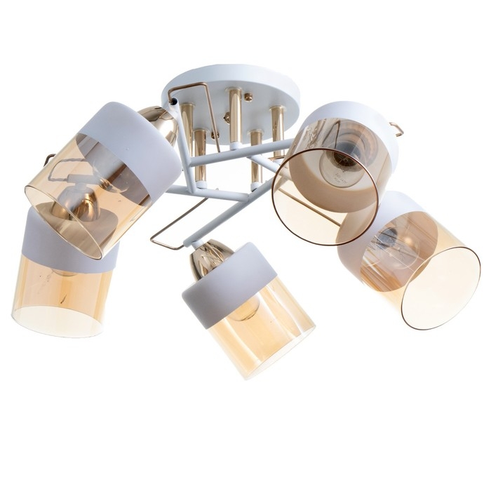 Люстра Люстра "Аделла" 5хЕ27 40Вт бело-золотой 52х52х24 см BayerLux