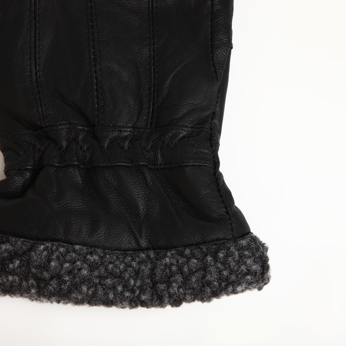 Перчатки мужские, размер XXXL, с утеплителем, цвет чёрный