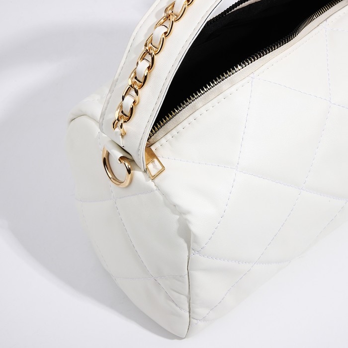 Сумка-багет на молнии, цвет белый Сумка-багет на молнии, цвет белый