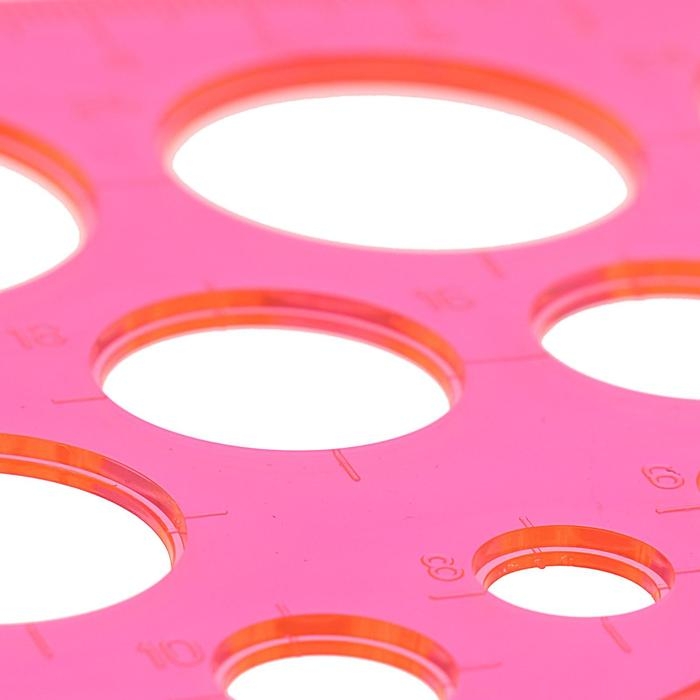 Треугольник 19 см Стамм Neon Cristal, 30°, пластик, с окружностями, отливная шкала, европодвес, микс Треугольник 19 см Стамм Neon Cristal, 30°, пластик, с окружностями, отливная шкала, европодвес, микс