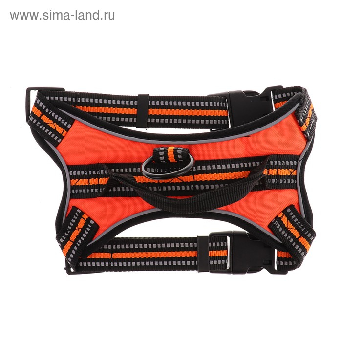 Шлейка улучшенная К7 мягкая светоотражающая, размер L, ОГ 64-86 см, вес 18-27,5 кг, оранжевая  38116 Шлейка улучшенная К7 мягкая светоотражающая, размер L, ОГ 64-86 см, вес 18-27,5 кг, оранжевая  38116