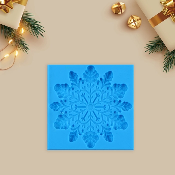 Силиконовый молд для творчества «Снежинка», 8 х 8 см. Силиконовый молд для творчества «Снежинка», 8 х 8 см.