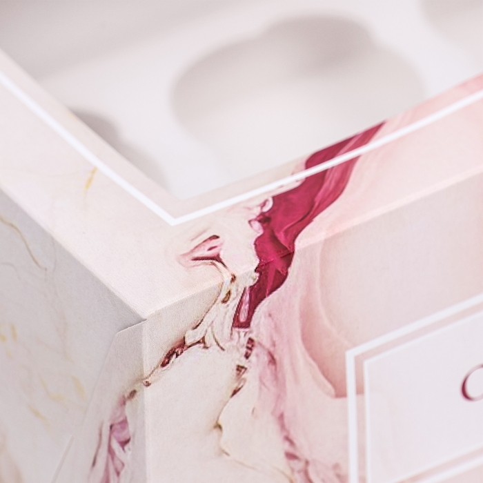 Коробка для 6 капкейков с окном ,  Коробка для 6 капкейков с окном , "Лучших моментов", 25 х 17 х 10 см