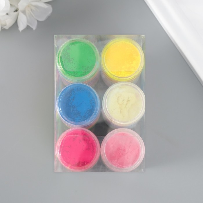 Глиттер для творчества Глиттер для творчества "Пудра-втирка. Краски лета" набор 36 шт в баночка - 1 гр 6х9х8 см