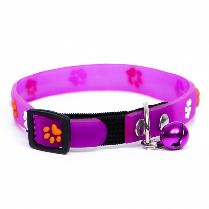 Ошейник кошачий с лапками, 29 х 1 см, микс цветов Ошейник кошачий с лапками, 29 х 1 см, микс цветов