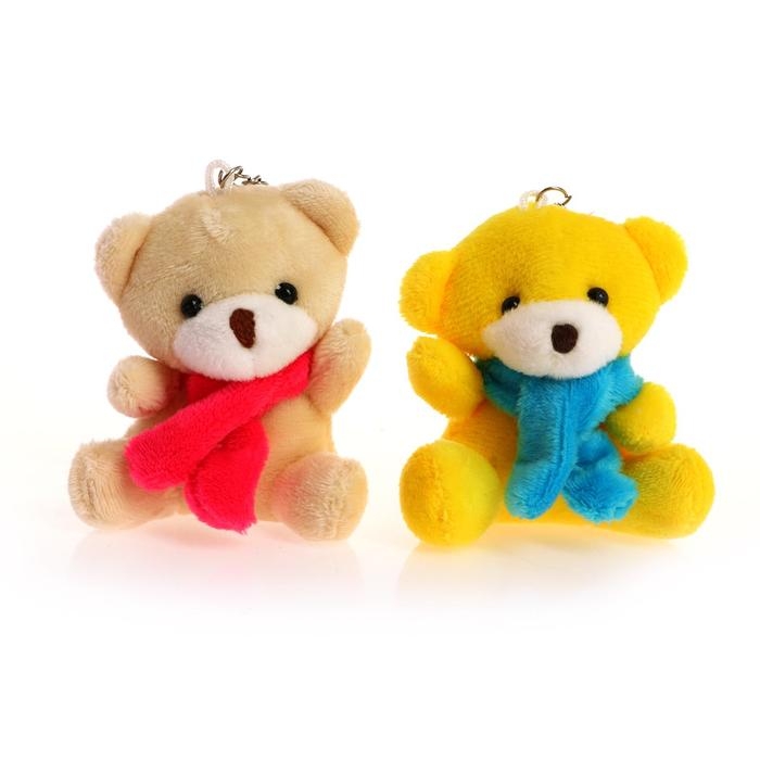 Игрушка-брелок «Мишка в шарфе», цвета МИКС Игрушка-брелок «Мишка в шарфе», цвета МИКС