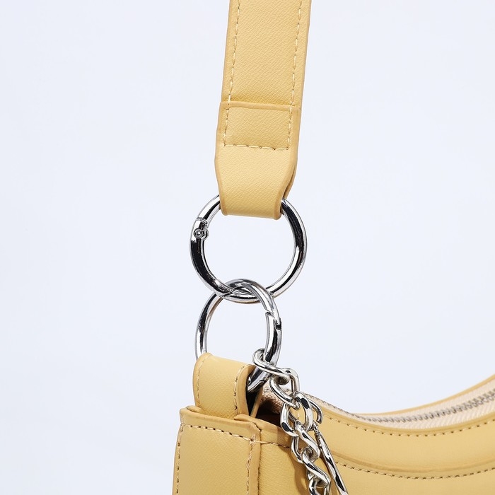 Сумка-багет на молнии, цвет жёлтый Сумка-багет на молнии, цвет жёлтый