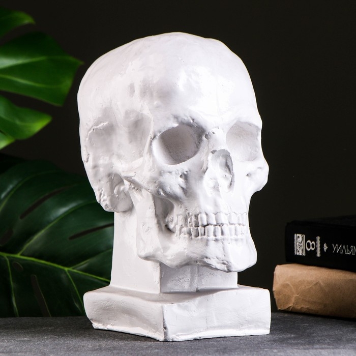 Копилка Копилка "Череп" белая, 23х19см