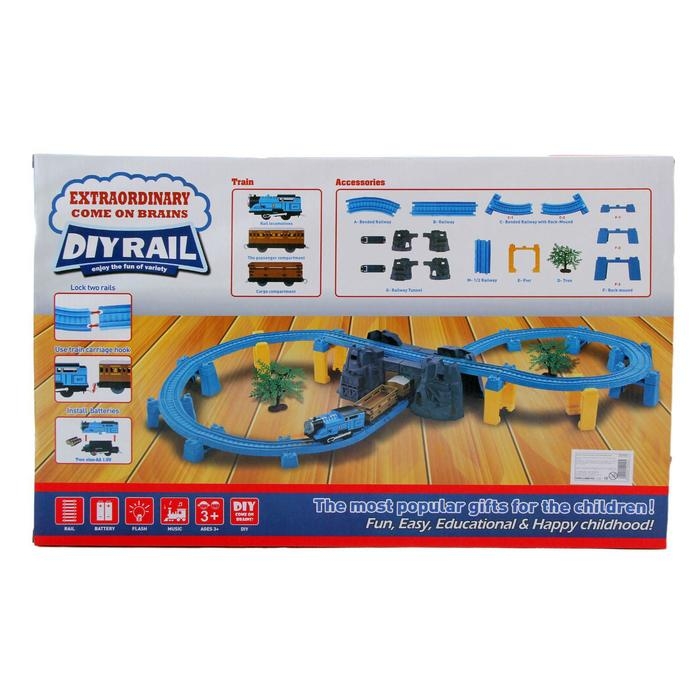 Железная дорога &laquo;Скорый поезд&raquo;, работает от батареек, световые и звуковые эффекты