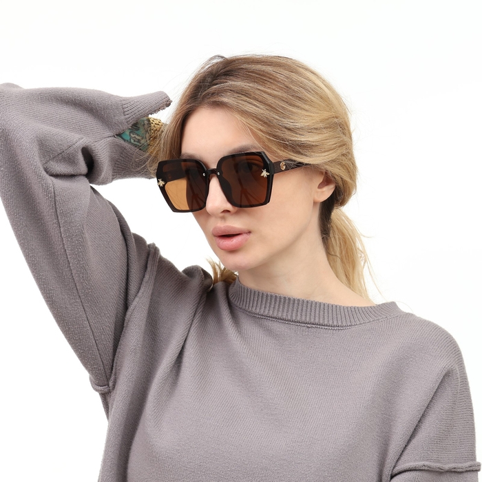 Очки солнцезащитные Очки солнцезащитные "OneSun", uv 400, дужка 13.5 см, ширина 14 см, линза 5.1 х 6.4 см