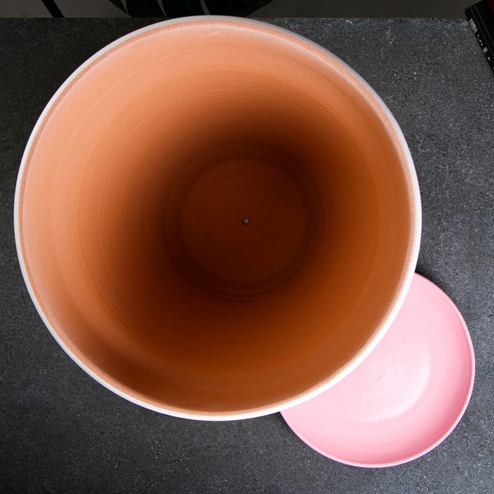 Горшок цветочный розовый, h32, d35, 17л Горшок цветочный розовый, h32, d35, 17л