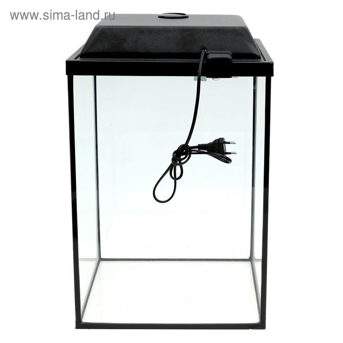 Аквариум Аквариум "Колонна" с крышкой, 36 литров, 32 х 25 х 45/50,5 см, чёрный