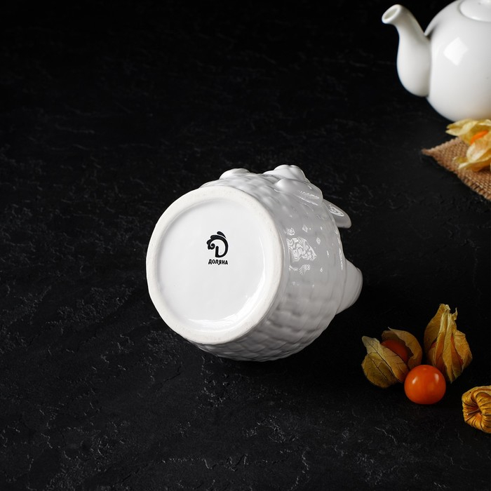 Конфетница Доляна &laquo;Зайка&raquo;, 12&times;12&times;14,7 см, цвет белый