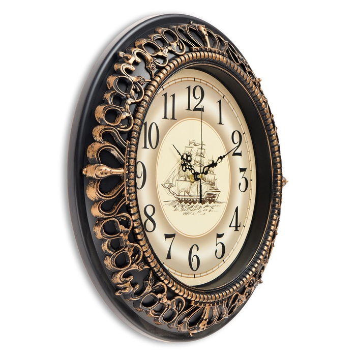 Часы настенные, серия: Интерьер,  Часы настенные, серия: Интерьер, "Фрегат", плавный ход, d-40 см