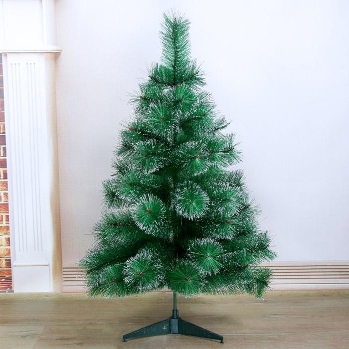 Кедр Кедр "Серебро" пласт подставка, 90 см d иголок 10 см d нижнего яруса 58 см 57 веток