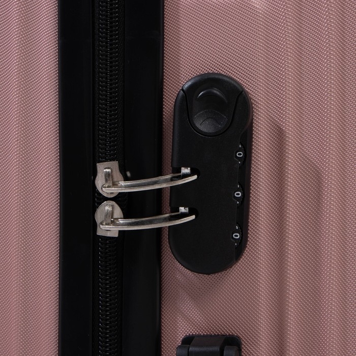 Чемодан большой 85 л (L), отдел на молнии, кодовый замок, цвет розовый Чемодан большой 85 л (L), отдел на молнии, кодовый замок, цвет розовый