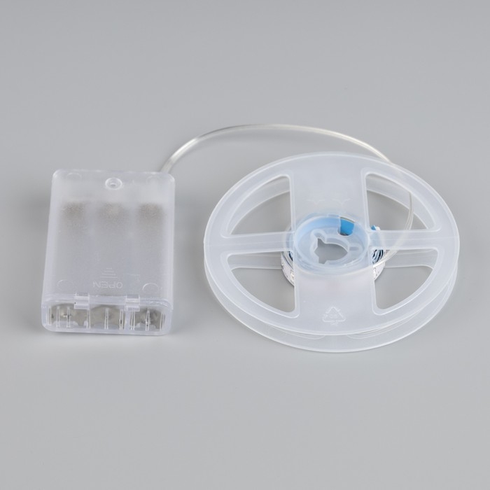 Светодиодная лента Luazon Lighting 1 м, IP20, SMD2835, 30 LED/м, 3хААА, свечение мульти Светодиодная лента Luazon Lighting 1 м, IP20, SMD2835, 30 LED/м, 3хААА, свечение мульти