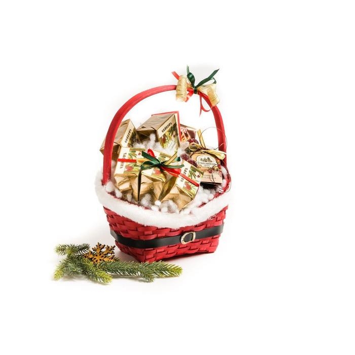 Набор корзин «Красная шубка», 2 шт: 28×22×11/33,5 см, 22×17×9/27 см, шпон Набор корзин «Красная шубка», 2 шт: 28×22×11/33,5 см, 22×17×9/27 см, шпон