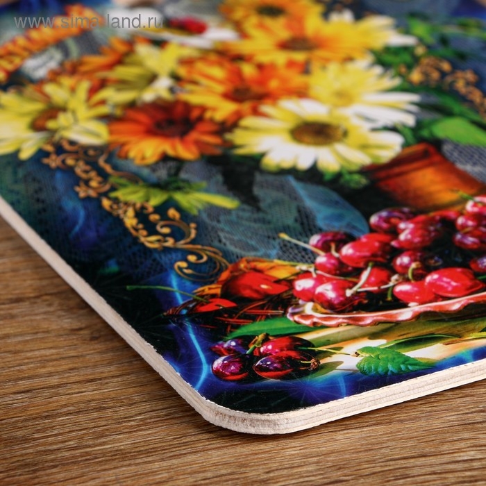 Доска разделочная большая  Доска разделочная большая "Любимой бабушке" натюрморт", 19,5×27,5 см