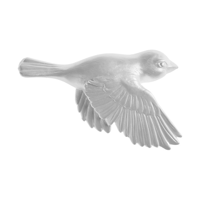 Декорация настенная, гипсовое панно Декорация настенная, гипсовое панно "Птицы" 3 шт, серебристые