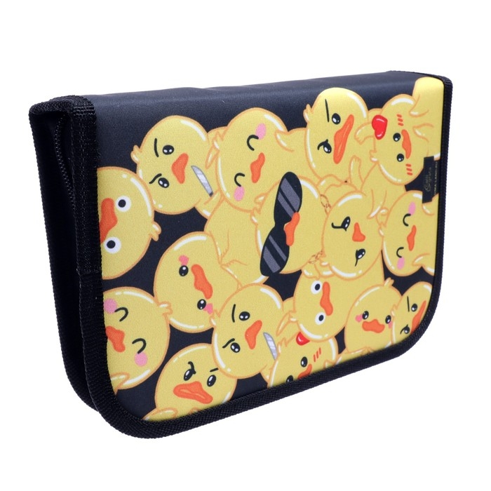 Пенал 3 секции, вкладка внутри, 140 х 210 х 40 мм, тканевый, Calligrata TOP Block Пенал 3 секции, вкладка внутри, 140 х 210 х 40 мм, тканевый, Calligrata TOP Block "Утка"