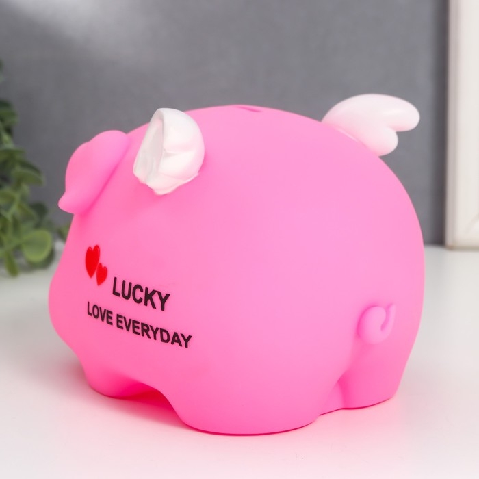 Копилка пластик Копилка пластик "Свинка с крылышками" МИКС 12,5х15,5х11,5 см