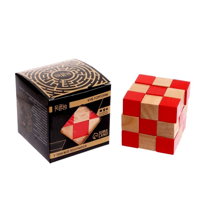 Головоломка деревянная Игры разума «Куб Горгоны» МИКС Головоломка деревянная Игры разума «Куб Горгоны» МИКС