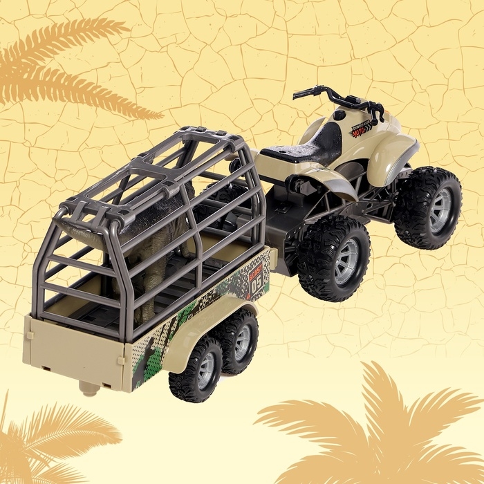 Квадроцикл «Дино», инерционный, 1:16, с динозавром, световые и звуковые эффекты Квадроцикл «Дино», инерционный, 1:16, с динозавром, световые и звуковые эффекты