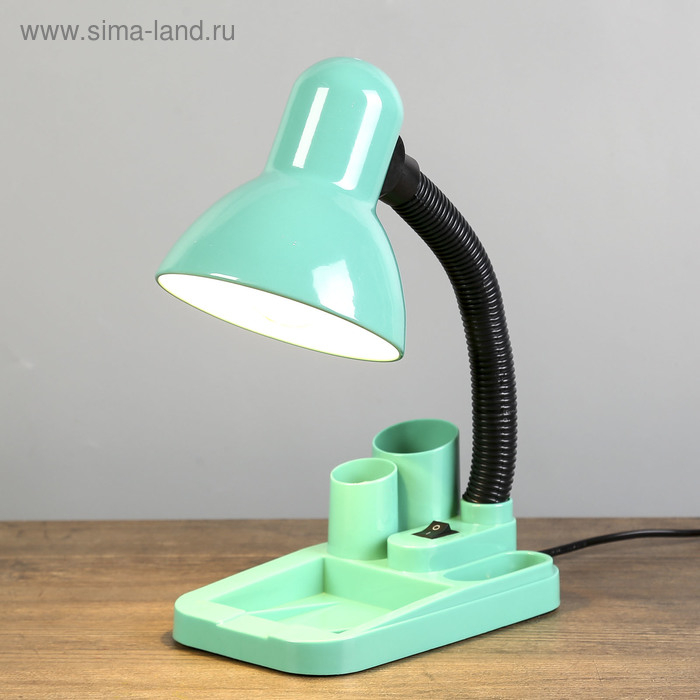Лампа настольная  Лампа настольная "Мудрец" Е27 40W,  220В зеленый 18х11,5х33 см