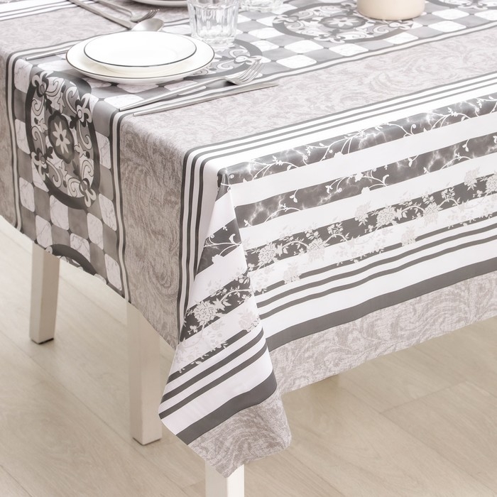 Клеёнка на стол на нетканой основе Доляна «Рэй», рулон 20 метров, ширина 137 см, общая толщина 0,3 мм