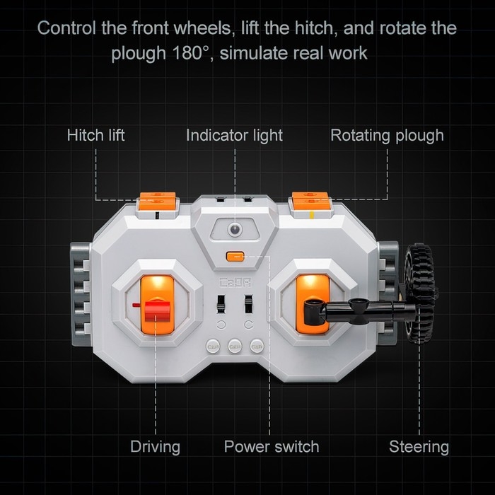 Конструктор &laquo;Техно. Фермерский трактор с косилкой&raquo;, радиоуправляемый, 1675 деталей