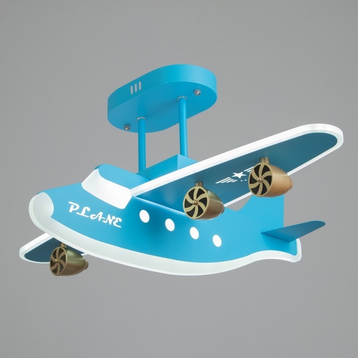 Люстра Люстра "Самолет" LED 128Вт 3000-6000К синий 71х61х32 см